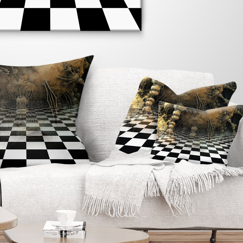 Geometric Composition Close up - Abstract Printed Throw Pillow