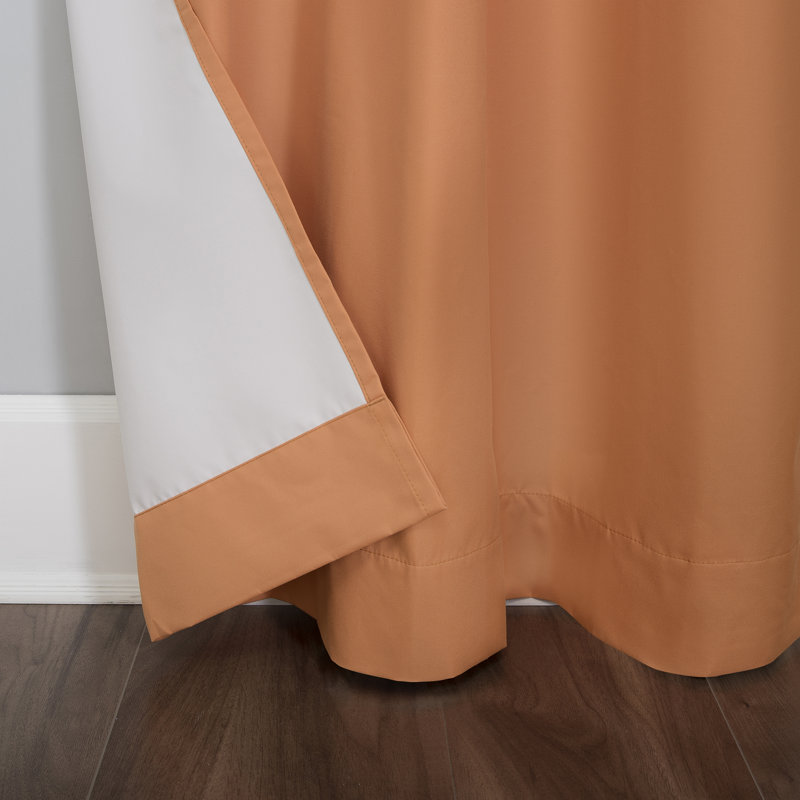 Bright Vibes 100% Blackout Grommet Curtain Panel, 40" x 63", Orange