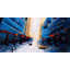 Blue Asymmetrical Street Print On Canvas-98694377