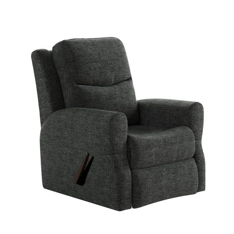 Fauteuil inclinable Fame, Polyester gris foncé, Bascule / pivotement