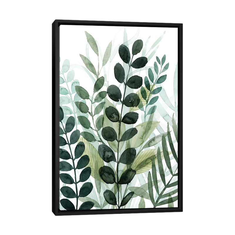 Reproduction d’art « Forest Fourragii » par Grace Popp, Toile avec cadre noir, Pas de tapis, H 48 po x l 32 po x P 1,5 po