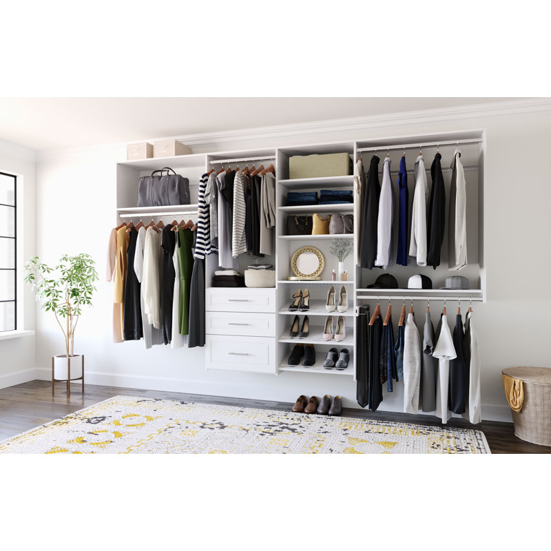 96'' - 120'' Closet System (Can Be Cut To Fit), White