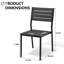  Ensemble de chaises de salle à manger en aluminium empilables pour l'extérieur-46291072