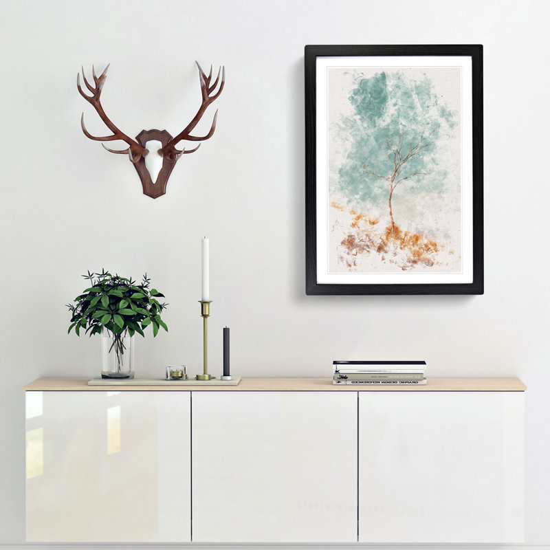 Lonely Tree - Framed Print, Black Framed, 45cm H x 33cm W x 2cm D