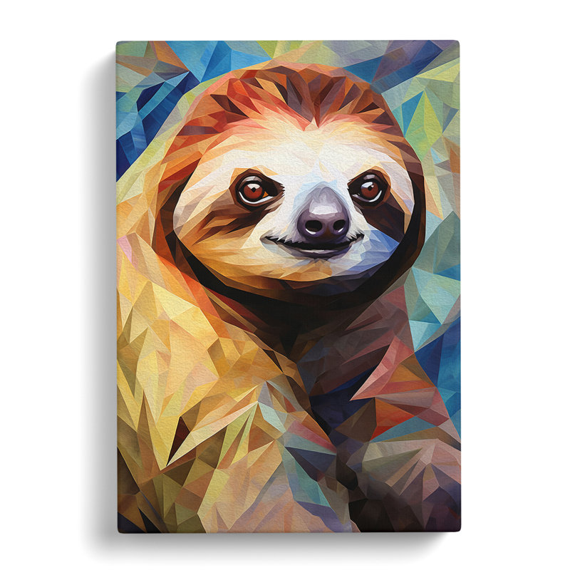 Sloth Cubism - Wrapped Canvas, 60cm H x 40cm W x 3cm D