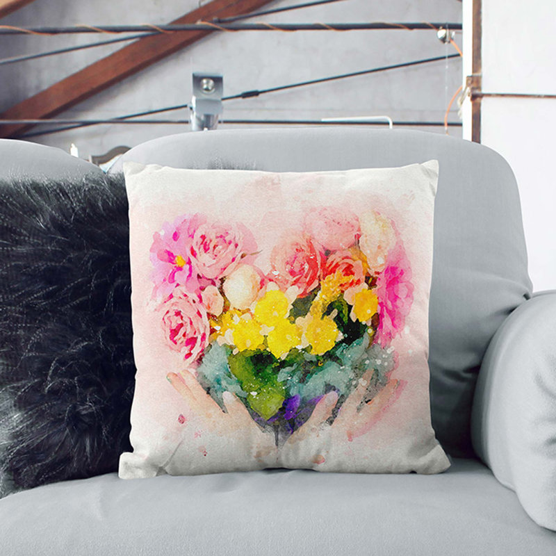 Square Throw Cushion, 55cm H x 55cm W x 20cm D