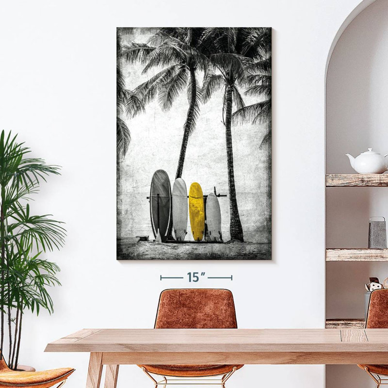 Planche de surf pop sur toile, H 48 po x l 32 po x P 1,25 po