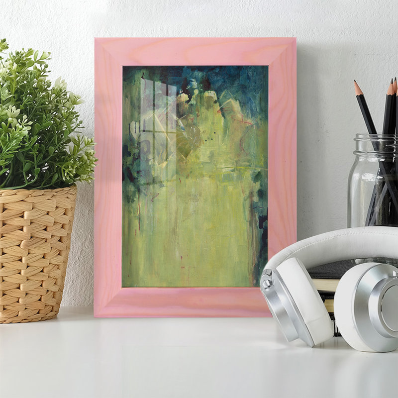 Galyna Paradise Falls II, encadré sur papier, H 8 po x l 6 po x P 1 po, Rose