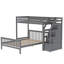 Lit mezzanine en bois avec escalier-1237986345