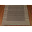Tapis crème / gris en laine noué à la main de conception unique 7 pi 10 po x 9 pi 9 po New Age