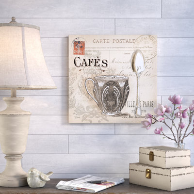 « paris coffee postal », reproduction d’impression sur toile tendue