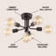 Delphi Semi Flush Mount