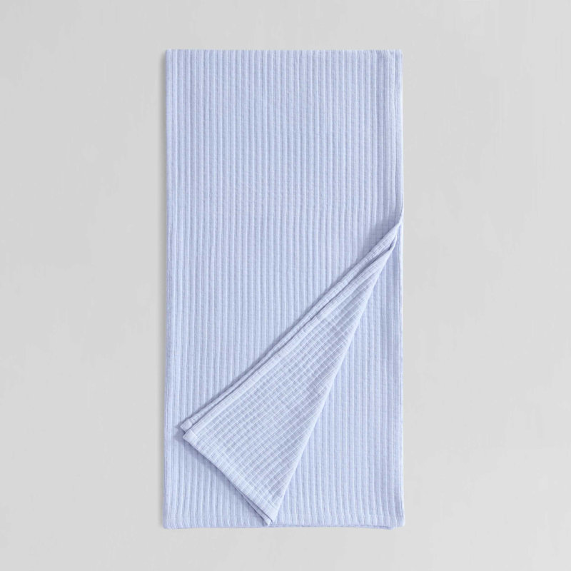 Couverture en coton Calvin Klein Subway Tile Matelasse, Bleu, Grand lit