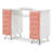 Ashayra Nail Desk with Cabinet and Drawer Upholstered Pad-13984258