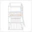 Lit simple superposé simple avec échelle, lit en bois blanc-129747083