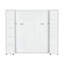 Grand lit, finition blanche, lit d'une capacité de 700 lb, pour un repos quotidien élégant et pratique, avec espace de rangement latéral