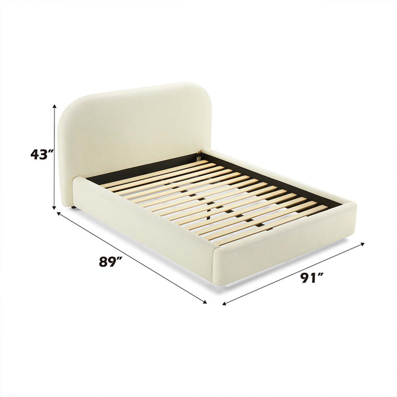 Arden Eastern King Bed, Beige Fabric, King