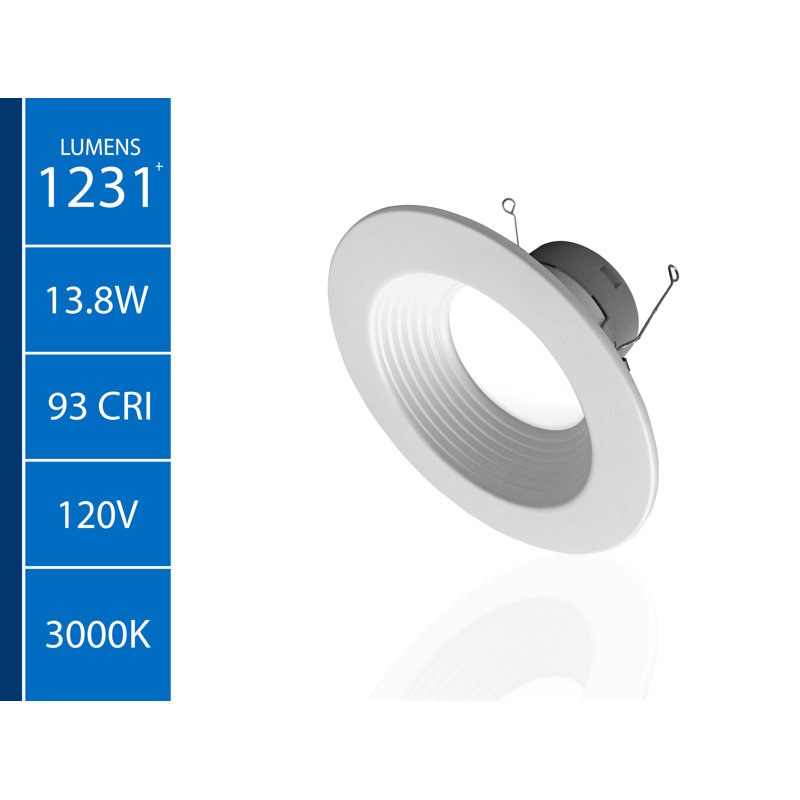 7.4'' White Baffle LED Recessed Lighting Kit
