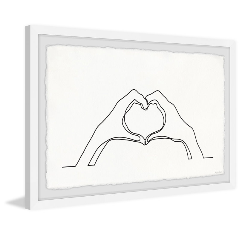 Hand Heart - Single Picture Frame Print, 41cm H x 61cm W x 3.81cm D