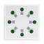 Timothy Corrigan Topiary Radial Acrylic Square Decorative Tray-1171208942