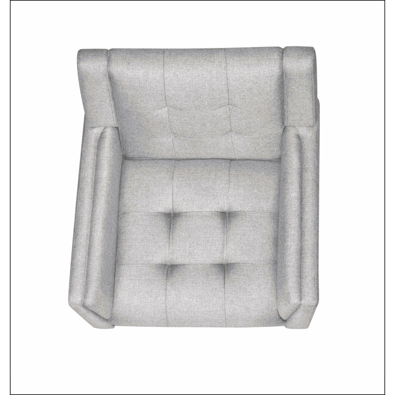 Fauteuil Mid-Century, Tissu beige