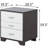 White and Black 3-drawer Rectangular Accent Table-1306822114
