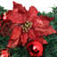 270cm Lighted Faux Poinsettia Garland with Lights
