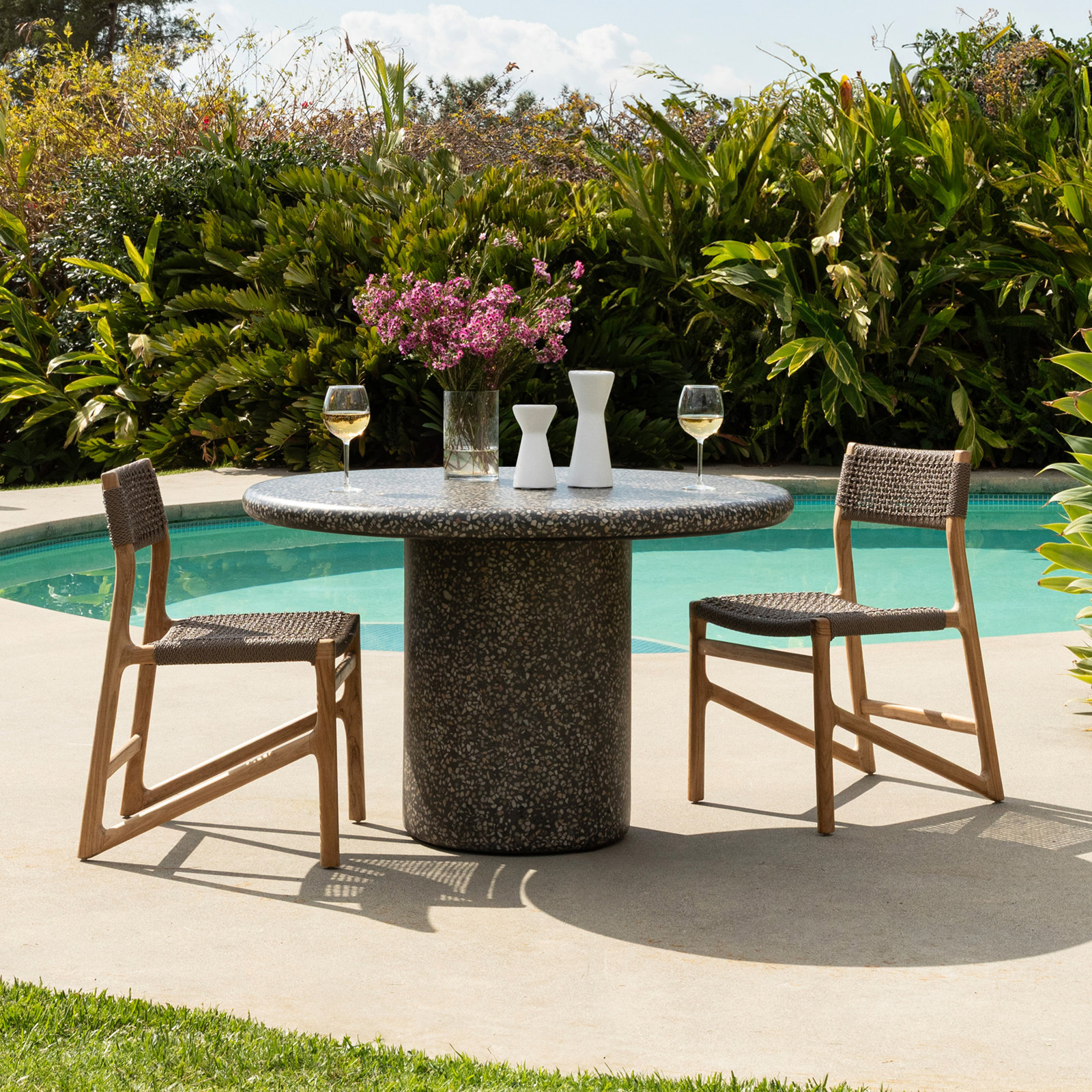Ysidro Teak Patio Side Chair