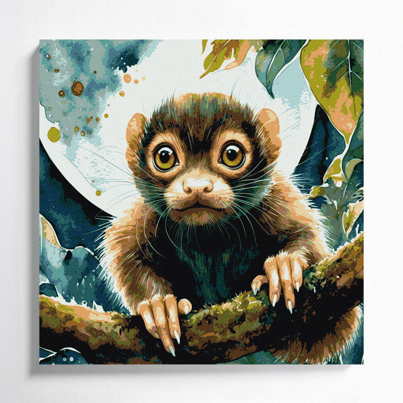 Art mural sur toile Wildlife Tarsier, 32" H x 32" W
