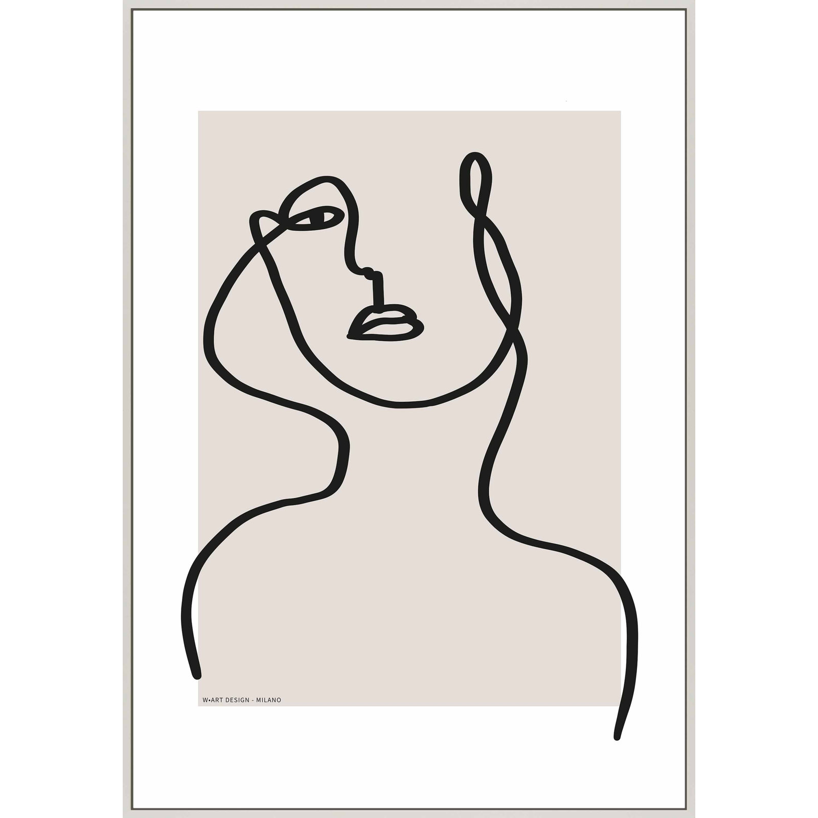 Romina Gadler "Figure and Form 3" Print, 20" H x 14" W x 1.25" D, White Framed Canvas