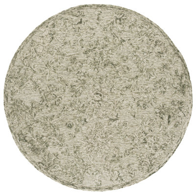 Blossom Hand Tufted Wool;Cotton Solid Color Indoor Rug