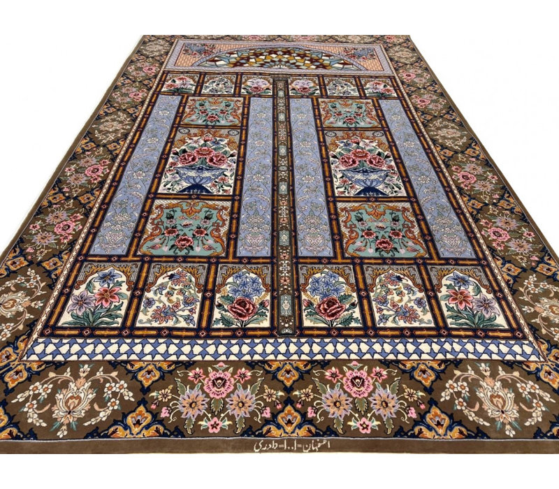 Tapis unique en laine et soie Jaisey