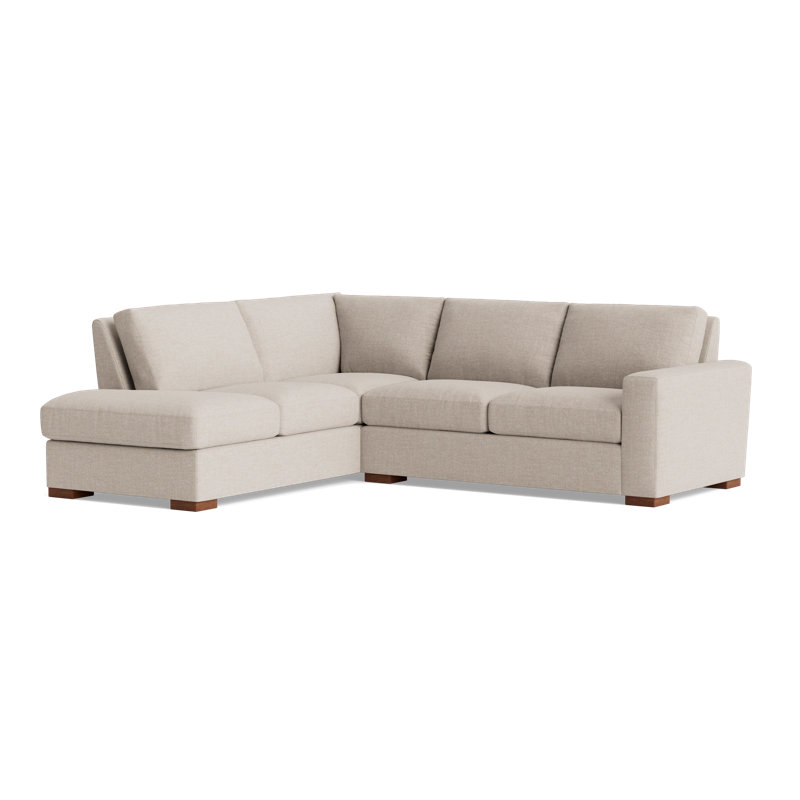 Couch Potato Sectional, Left Hand Facing, Performance Weave - Natural