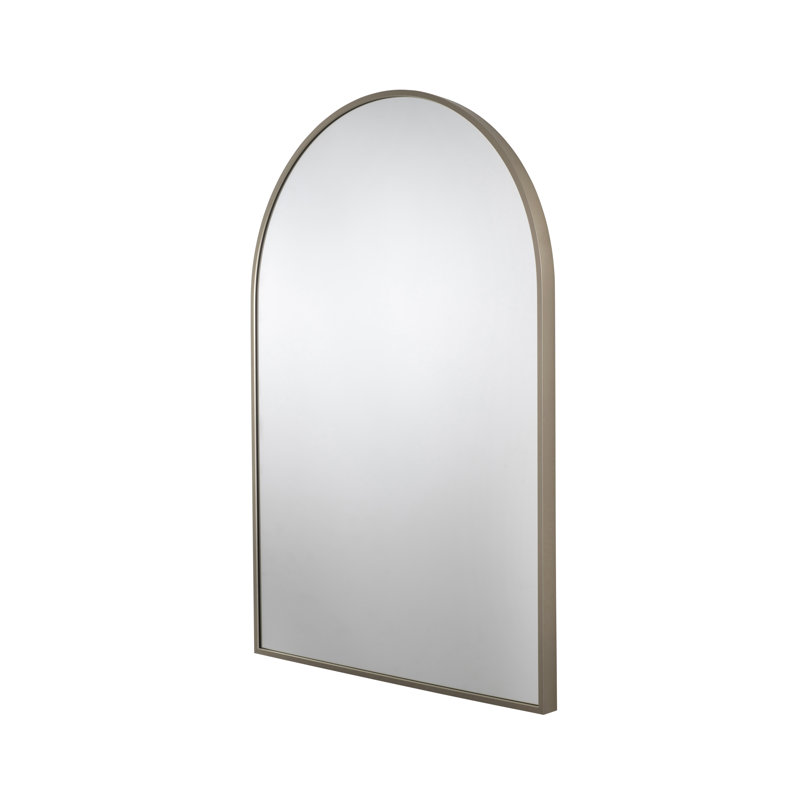 Croydex Steel Framed Arch Decorative Mirror, Brass