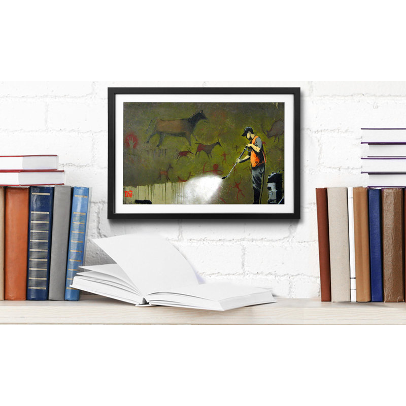 Streetart Clean Youth by Banksy - Single Picture Frame Print, 64cm H x 84cm W x 2.2cm D
