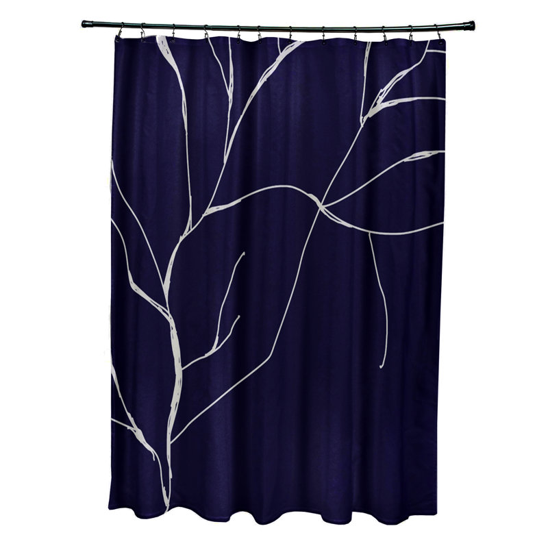 Hiromasa Astract Single Shower Curtain, Spring Navy