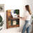  Wall Mounted Desk Folding Wall Table Floating Desk Space Saving Wall Desk with Storage Shelf-1842655263