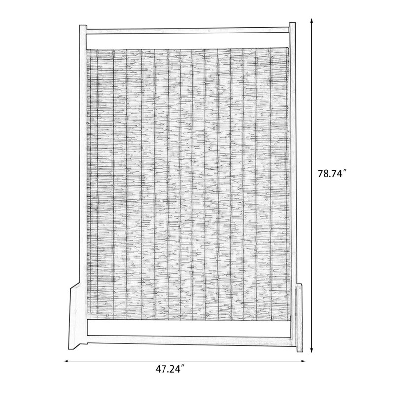 Cloison 1 pièce en bois massif Burlywood, H 78,74 po x l 47,24 po x P 1,97 po, Brun orangé
