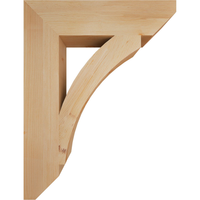Support en bois / corbeau, Sapin de Douglas, H 34 po x l 5,5 po x P 26 po