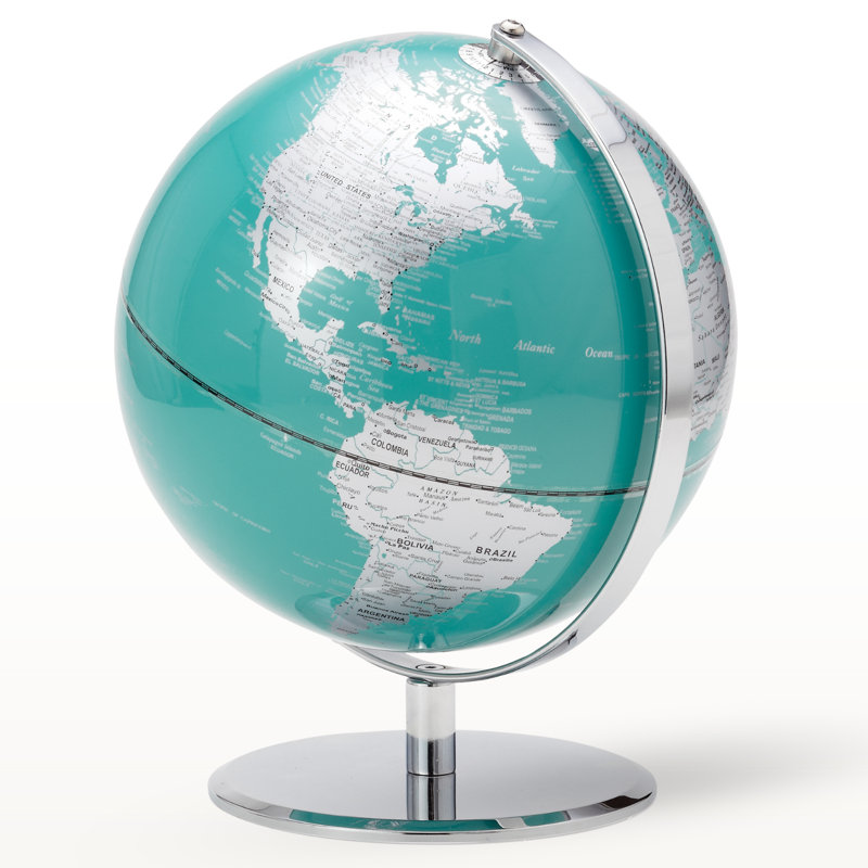  Globe terrestre bleu sarcelle Vicksburg, Bleu sarcelle