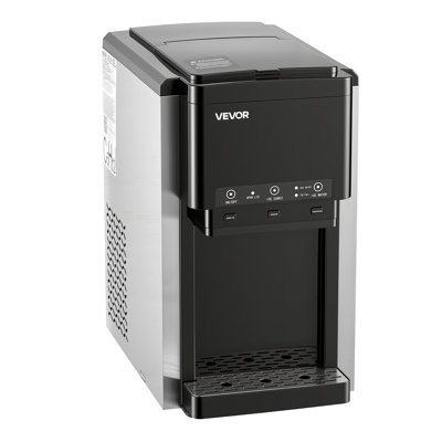 Water Dispenser with Ice Maker, 3-in-1 Countertop Water Dispenser, 35 LBS/24H, 12 Cubes/7 Min Fast Ice Making with 4 LBS Storage, Bullet/Crushed Ices & Cold-Water, for Home, Kitchen, Party