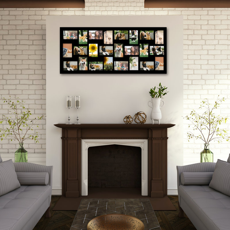 Cheri Solid + Manufactured Wood Picture Frame, Black