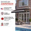 Store banne motorisé rétractable Awntech Key West Right, 7,3 m x 3 m, sauge-10768222-116053201-122740767
