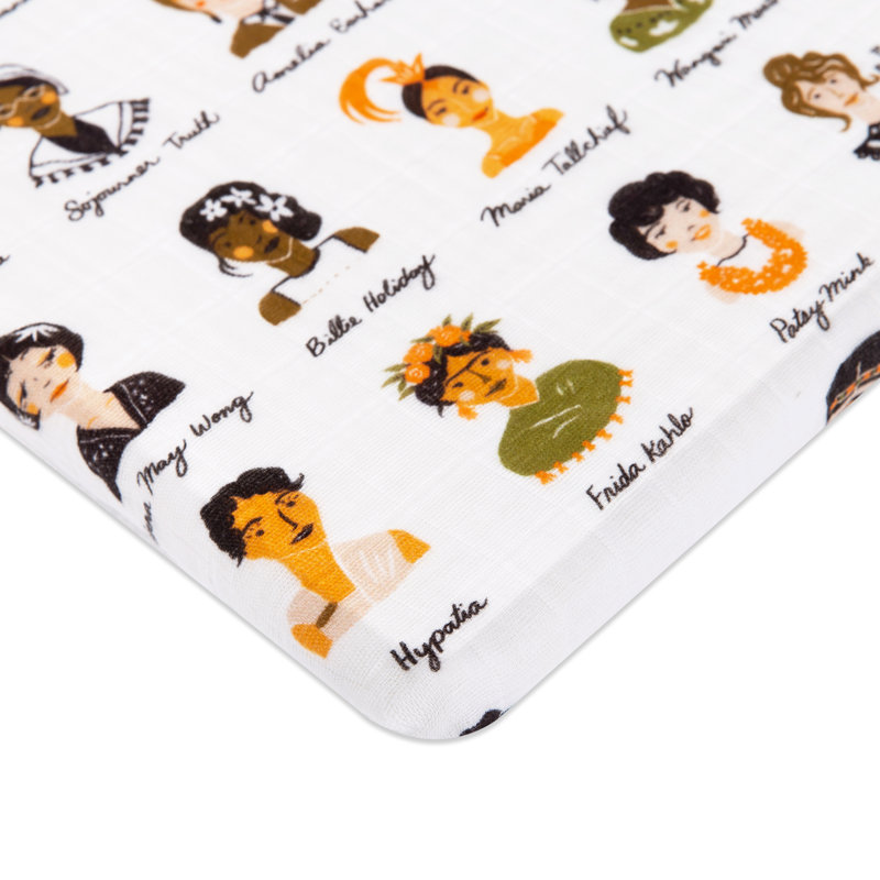 Women in History Organic Cotton Bassinet Sheet