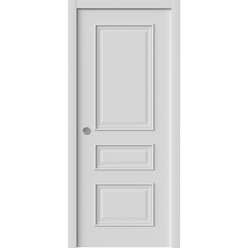 Sliding Pocket Door | IMPERIAL 1833 White Enamel | Kit Rail Hardware | Solid Wood Interior Bedroom Doors, 24" x 84"
