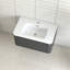 Meuble-lavabo mural gris de 30 po avec lavabo en céramique blanc sans couture, aspect flottant élégant, 45 poignées en angle, tiroir à fermeture en douceur, surface d'usure, rangement organisé, style européen intégré de 30 po-1568342898