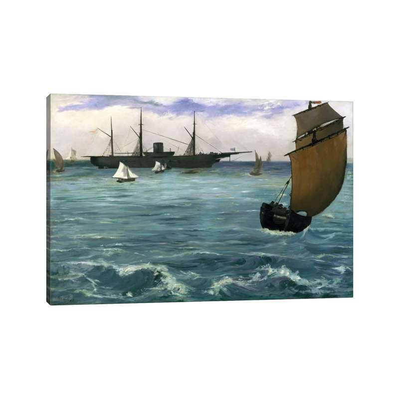 The Kearsarge At Boulogne by Edouard Manet - Wrapped Canvas Gallery-Wrapped Canvas Giclée, 20.32 cm H x 30.48 cm W
