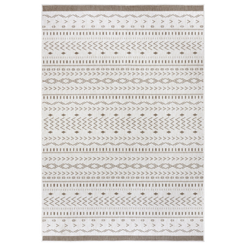 Kuba Woven Grey/Beige Rug, Rectangle 160 x 230cm