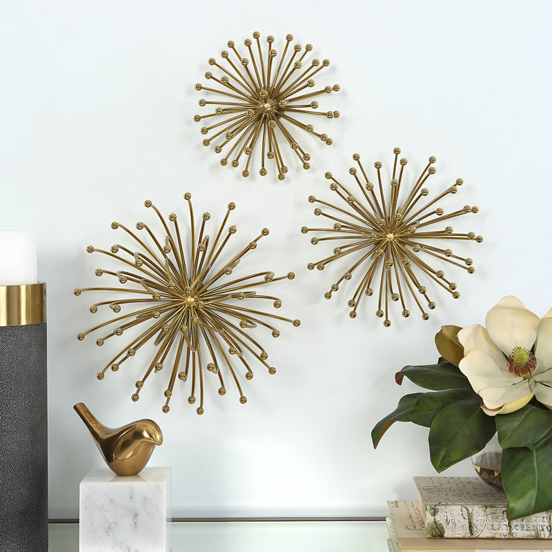 Glam Abstract Wall Decor on Metal
