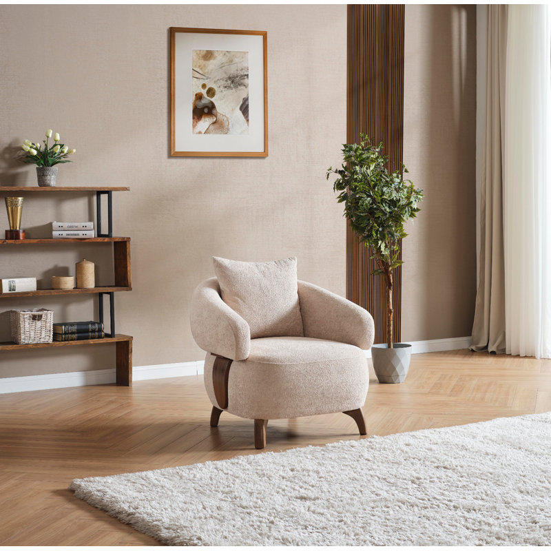 Fauteuil d'appoint courbé Gante